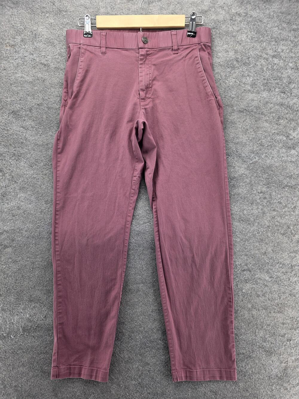 Fabletics Pants Mens 30x30 Purple Chino Slim Stretch Cotton Spandex Canvas